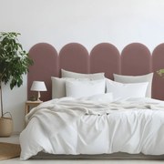 Zamatový čalúnený panel - Oblúk - 30x100cm Farba: Staroružová