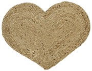 Jutové prestieranie / predložka veľké srdce Heart - 60 * 45 * 0,5cm