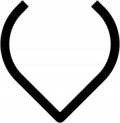 Artemide Alphabet of Light malé písmeno v, 3000K, 18W, biele, 650mm