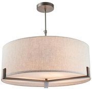 Endon 72635 - Luster na tyči HAYFIELD 3xE27/40W/230V matný chróm/šedá