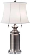 Feiss FE-STATEROOM-TL-AN - Stolná lampa STATEROOM 2xE27/60W/230V strieborná
