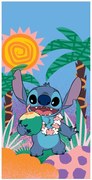 Bavlnená plážová osuška Lilo & Stitch – motív Kokosová pohoda - 100% bavlna - 70 x 140 cm