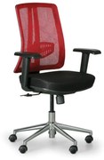 Kancelárska stolička HUMAN, čierna/červená