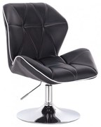 LuxuryForm DESIGN Stolička MILANO MAX na striebornom tanieri - čierna