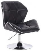 LuxuryForm DESIGN Stolička MILANO MAX na striebornom tanieri - čierna