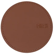 Podtácok 10cm, recyklovaná koža / hnedý