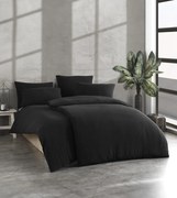 Ľanové obliečky čierne 140x200cm+90x70cm TiaHome