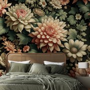 Fototapeta - Stena plná kvetov - ružová (147x102 cm)