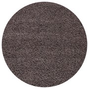 Kusový koberec Dream Shaggy 4000 taupe kruh, 120x120 (priemer) kruh, hnedá, obývacia izba, Ayyildiz