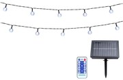Grundig - LED Stmievateľná solárna reťaz 50xLED/8 funkcií 9,35m teplá biela + DO P6275