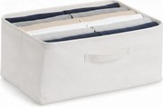 Zeller Present Úložný textilný box na oblečenie do skrine CREAM, 37 x 26 x 16 cm