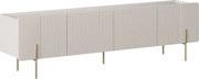 TV stolík Malmi 200 cm - kašmírová / crema bianca / zlatá