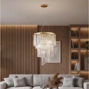 Ideal Lux - Krištáľový luster na lanku CARLTON 12xE14/40W/230V pr. 50 cm zlatá