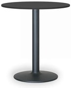 Konferenčný stolík FILIP II, priemer 80 cm, čierna podnož, grafit