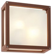 Redo 9893 - Vonkajšie nástenné svietidlo BRICK 2xE27/42W/230V IP54 hnedá