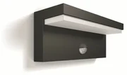 Philips Bustan UltraEfficient vonkajšie nástenné svietidlo so senzorom LED 3,8 W 2700K, antracit