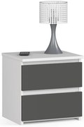 Nočný stolík CL2 2SZ CLP biely / sivý