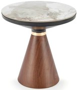 Konferenčný stolík Genesis S biela mramor/orech 50
