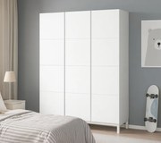 Moderná šatníkova skriňa Eva biela 150cm