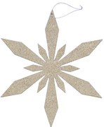 DECOLED Snehová vločka II, priemer 15 cm, zlatá