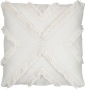 Krémový vankúš so strapcami Fransen white off - 40*14*40cm