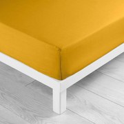 Žltá napínacia bavlnená plachta 180x200 cm Lina – douceur d'intérieur