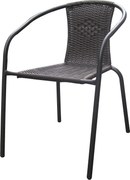 CH Záhradná ratanová stolička  - tmavohnedá