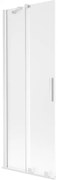 Mexen Velar, 2-krídlová posuvná vaňová zástena 70 x 150 cm, 8mm sklo námraza, biela matná, 896-070-000-31-20
