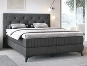 Posteľ Lusaka 180x200 cm, stredne šedá látka%