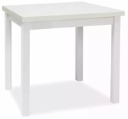 Jedálenský stôl Adam 90 x 65 cm, biela