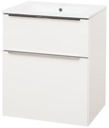 Mereo Mereo, Mailo, kúpeľňová skrinka s keramickým umývadlom 61 cm, chrómové madlo, MER-CN510