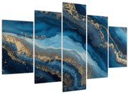 Obraz - Modrá mramorová abstrakcia (150x105 cm)