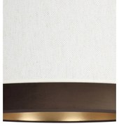 Prisadený luster NATIA 1xE27/60W/230V, priemer 45 cm, biela/hnedá