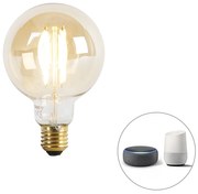 Inteligentná LED žiarovka E27 G95 zlatá 7W 806lm 1800K - 3000K