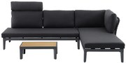 Sunfun Maja Sada lounge nábytku, 3 ks, hliník, sivá
