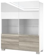 Komoda Belini biely lesk / šedý antracit Glamour Wood Belini 10 IMP KOM1/3/W/WGW1/0/0