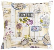 Bellatex Obliečka na vankúšik EMA Záhrada lila, 45 x 45 cm