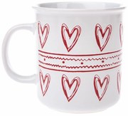 Vianočný keramický hrnček Christmas heart II biela, 710 ml