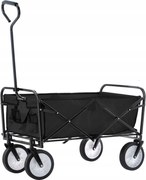 Garden Line ČIERNY SKLADACÍ ZÁHRADNÝ VOZÍK 116 x 54 x 90 cm