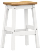 IDEA nábytok Barová stolička CORONA 2 biely vosk