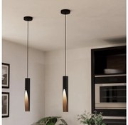 Eglo 901732 - LED Luster na lanku BARBOTTO 1xGU10/4,5W/230V 3000K čierna/hnedá