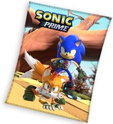 Carbotex Detská deka Ježko Sonic a Tails, 130 x 170 cm
