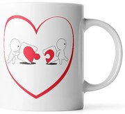 Sablio Hrnček Puzzle love - 200 ml - espresso