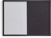Kombinovaná nástenka NAOMI, 600x450 mm, čierna