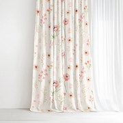 Goldea dekoračný záves - ružové kvietky 140x150 cm