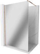 Mexen Kioto sprchová zástena 110x200 cm, 8 mm sklo s efektom zrkadla, ružové zlato, 800-110-101-60-50