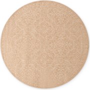 Kusový koberec Duet Rosel 106252 Beige/White kruh - na von aj na doma, 160x160 (priemer) kruh, béžová, chodba / predsieň, NORTHRUGS