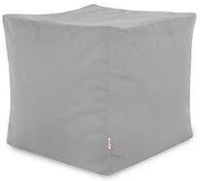 Taburetka Cubo svetla sivá plyš