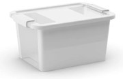 Biely plastový úložný box s vekom 36,5x26x19 cm Bi-Box S – KIS