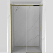 Mexen Omega posúvacie sprchové dvere 130 cm, transparentnéné, zlatá - 825-130-000-50-00